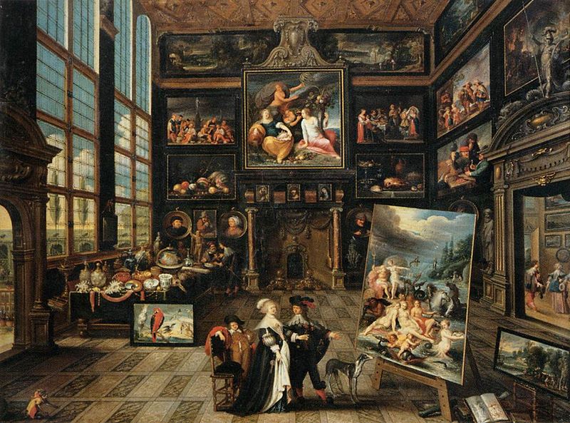 Cornelis de Baellieur Interior of a Collectors Gallery of Paintings and Objets dArt